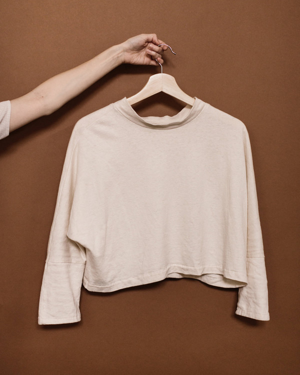 Open Air Museum wide mock neck - cream Open Air Museum wide mock neck - cream