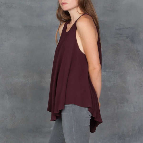 Sen Swing Tank Top in Burgundy Sen Swing Tank Top in Burgundy