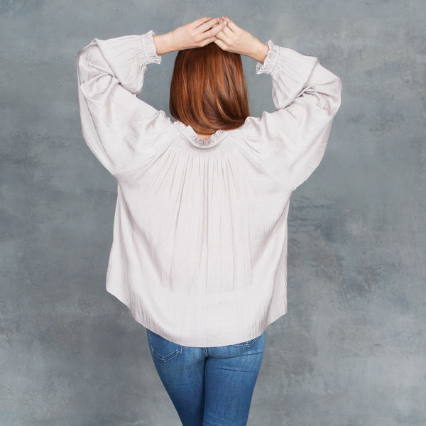 Ulla Johnson Rosamund Blouse in Mink Ulla Johnson Rosamund Blouse in Mink