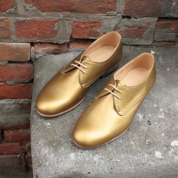 Dieppa Restreoo Gold Metallic Flat Oxford Dieppa Restreoo Gold Metallic Flat Oxford