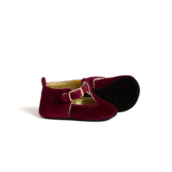 Little Lulu's Red Audrey Velvet T-Bars Little Lulu's Red Audrey Velvet T-Bars