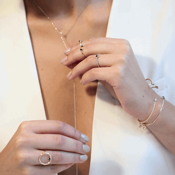 Shahla Karimi 14K Gold Birthstone "Y" Lariat Necklace Shahla Karimi 14K Gold Birthstone "Y" Lariat Necklace