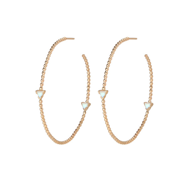 Shahla Karimi 14K Gold Birthstone Hoop Earrings Shahla Karimi 14K Gold Birthstone Hoop Earrings