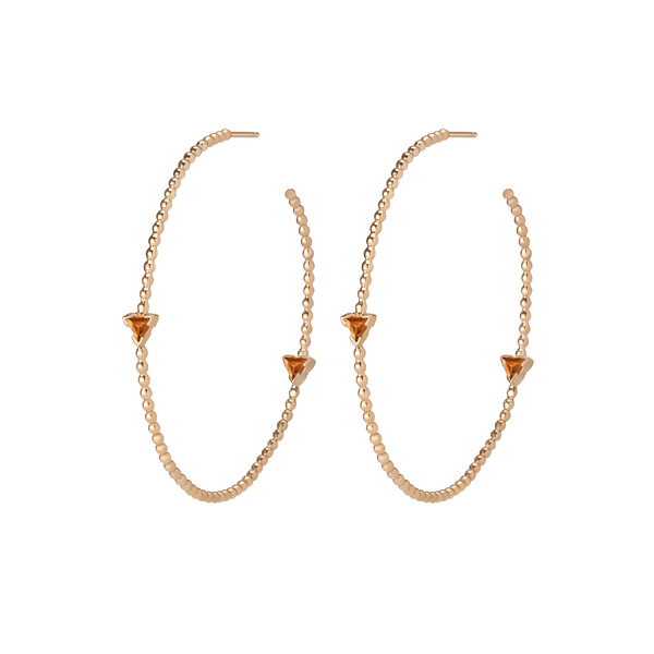 Shahla Karimi 14K Gold Birthstone Hoop Earrings Shahla Karimi 14K Gold Birthstone Hoop Earrings