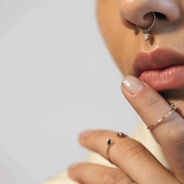 Shahla Karimi 14K Gold Birthstone Septum Cuff Shahla Karimi 14K Gold Birthstone Septum Cuff