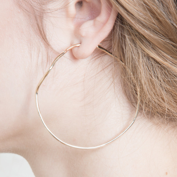 Shahla Karimi 14K Gold Subway Hoops - Inwood to World Trade Center Shahla Karimi 14K Gold Subway Hoops - Inwood to World Trade Center