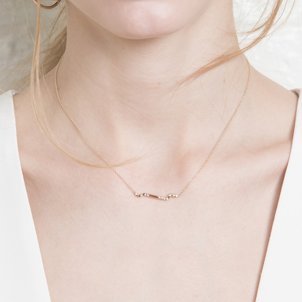 Shahla Karimi 14K Gold Subway Necklace - Inwood to World Trade Center Shahla Karimi 14K Gold Subway Necklace - Inwood to World Trade Center
