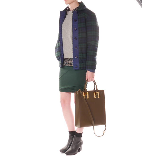 Sacai Luck - Plaid Faux Down Filled Coat Sacai Luck - Plaid Faux Down Filled Coat