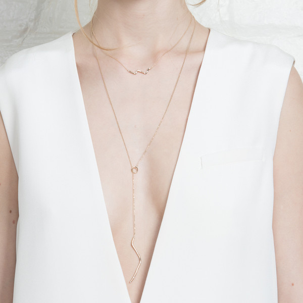 Shahla Karimi 14K Gold Subway Necklace - Upper West Side to Lower East Side Shahla Karimi 14K Gold Subway Necklace - Upper West Side to Lower East Side