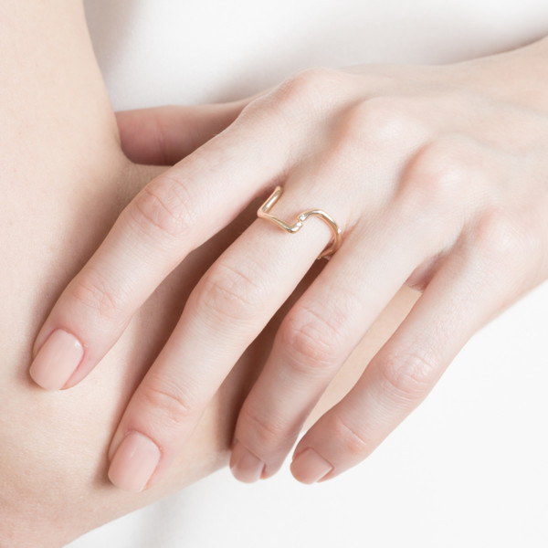 Shahla Karimi 14K Gold Subway Ring - Harlem to South Ferry Shahla Karimi 14K Gold Subway Ring - Harlem to South Ferry
