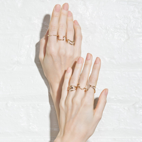 Shahla Karimi 14K Gold Subway Ring - Local Stop Shahla Karimi 14K Gold Subway Ring - Local Stop