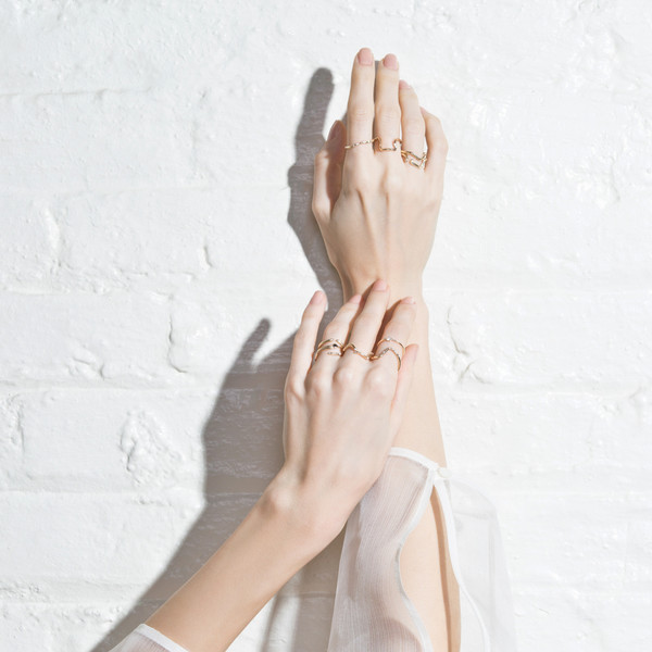 Shahla Karimi 14K Gold Subway Ring - UWS to LES Shahla Karimi 14K Gold Subway Ring - UWS to LES