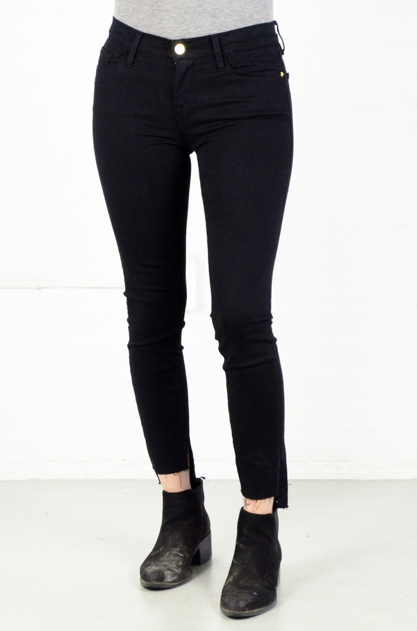 FRAME Denim FRAME 'Le Skinny' Raw Stagger in Film - Noir FRAME Denim FRAME 'Le Skinny' Raw Stagger in Film - Noir