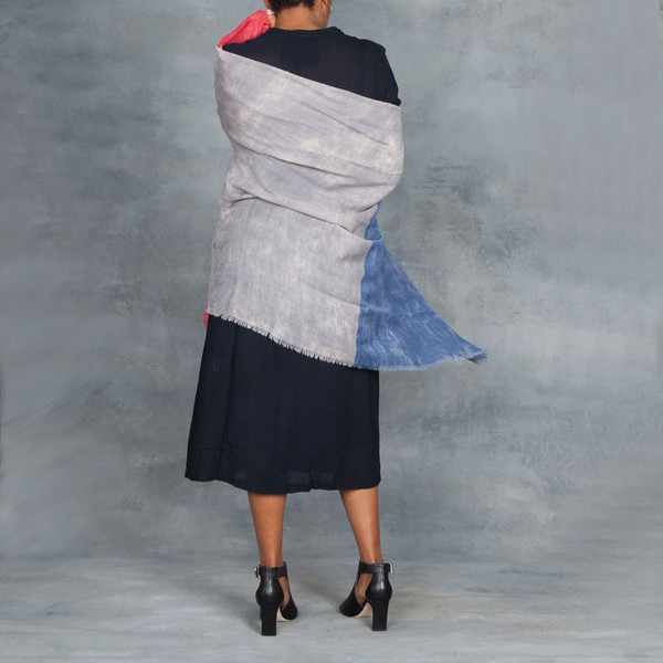 InouiToosh French Blue and Red Flag Scarf InouiToosh French Blue and Red Flag Scarf