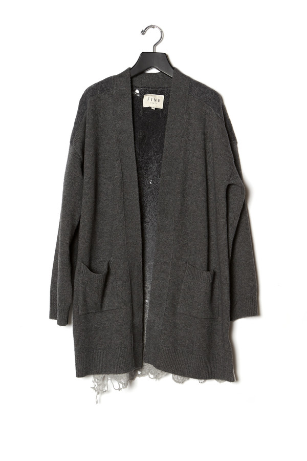 Fine Collection Ombre Back Cardigan Fine Collection Ombre Back Cardigan