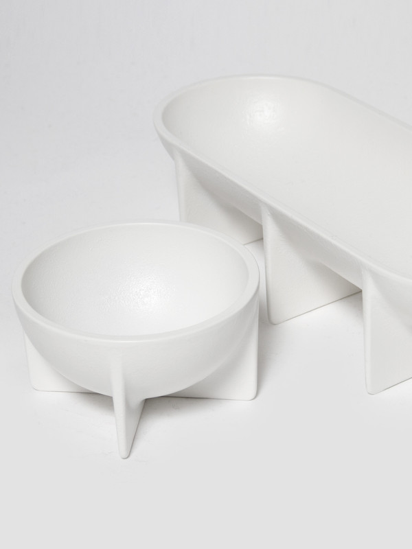 Fort Standard Small Standing Bowl White Fort Standard Small Standing Bowl White
