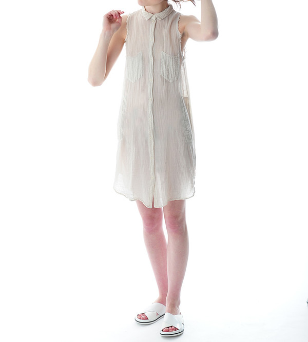 Raquel Allegra Sleeveless Collar Dress Raquel Allegra Sleeveless Collar Dress
