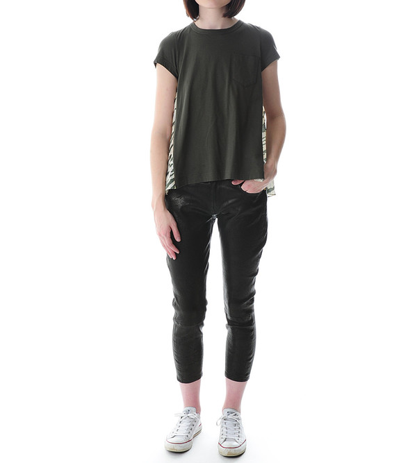 Sacai Luck Striped Back T-shirt Sacai Luck Striped Back T-shirt