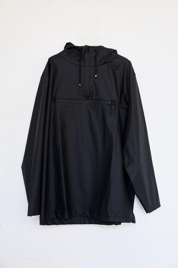 Men's Rains Black Hooded Anorak Men's Rains Black Hooded Anorak