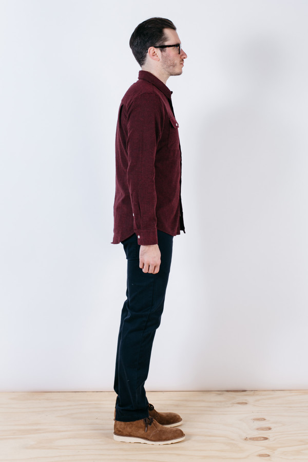 Men's Bridge & Burn Franklin Red Brushed Twill Men's Bridge & Burn Franklin Red Brushed Twill