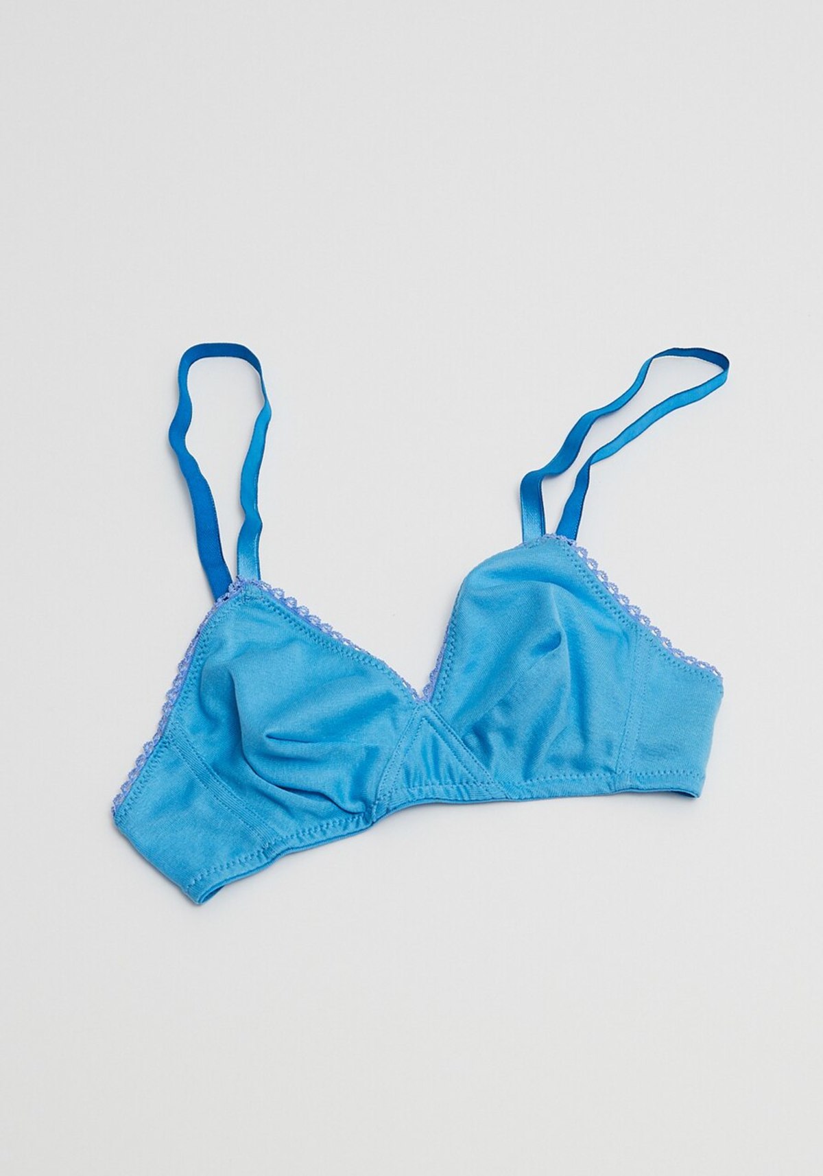 bright blue bralette