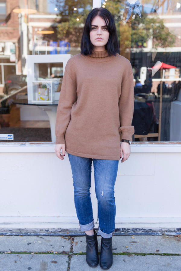 Osei-Duro Alpaca Turtleneck Tunic in Camel Osei-Duro Alpaca Turtleneck Tunic in Camel