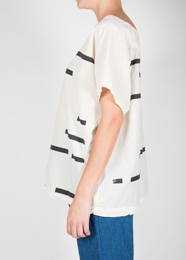 Uzi - Kimono Top in Broken Stripe Uzi - Kimono Top in Broken Stripe