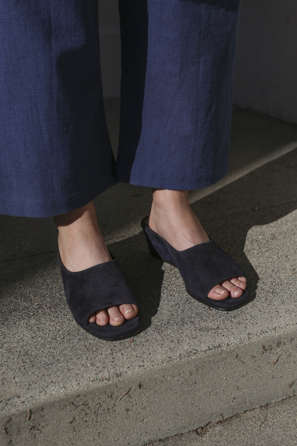 Maryam Nassir Zadeh Yves Wedge in Navy Suede Maryam Nassir Zadeh Yves Wedge in Navy Suede