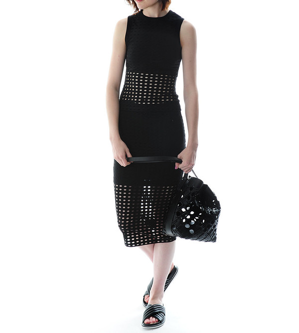 T By Alexander Wang Circular Hole Jacquard Jersey Skirt T By Alexander Wang Circular Hole Jacquard Jersey Skirt