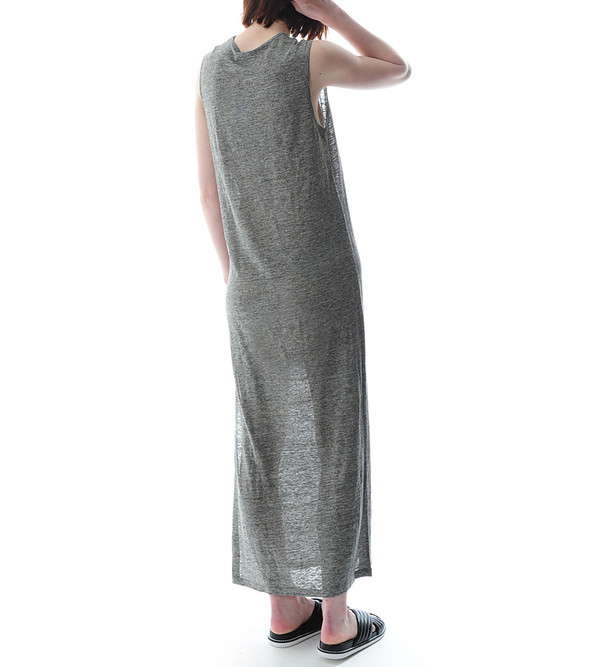 T By Alexander Wang Heather Linen Jersey Long Muscle Dress T By Alexander Wang Heather Linen Jersey Long Muscle Dress