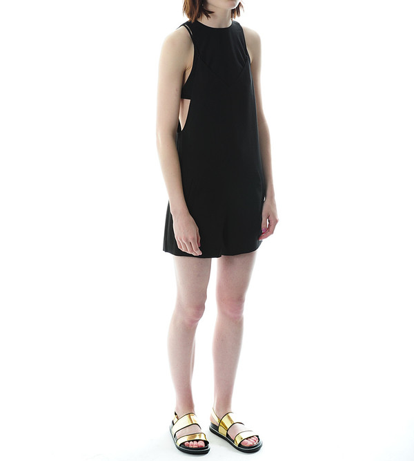 T By Alexander Wang - Poly Crepe Bra Strap Back Camisole Romper T By Alexander Wang - Poly Crepe Bra Strap Back Camisole Romper