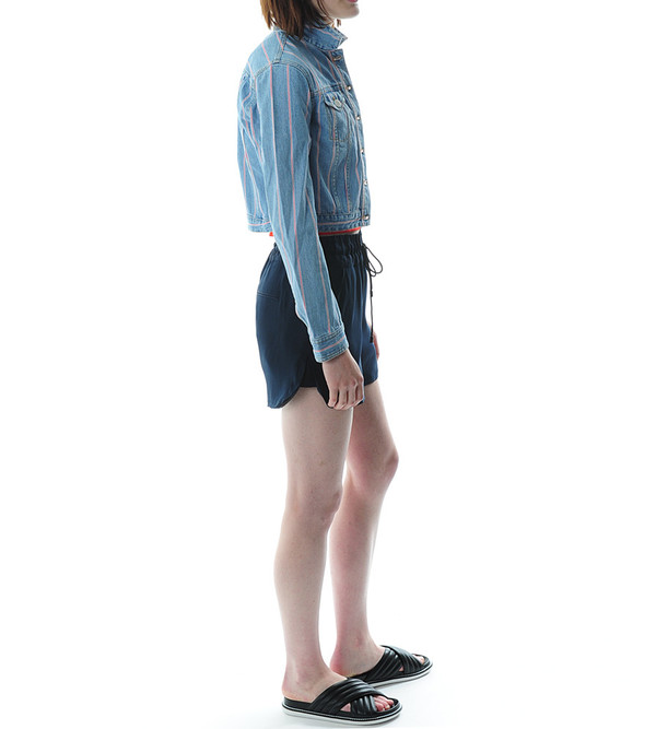 T By Alexander Wang Selvage Stripe Denim Jacket T By Alexander Wang Selvage Stripe Denim Jacket