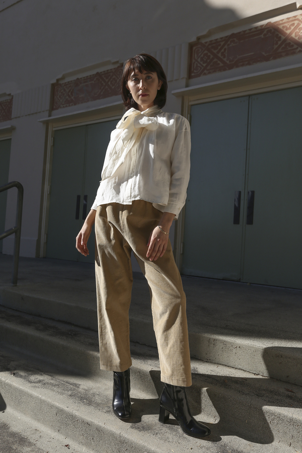 Baserange Corduroy Loose Pants in Nude Baserange Corduroy Loose Pants in Nude