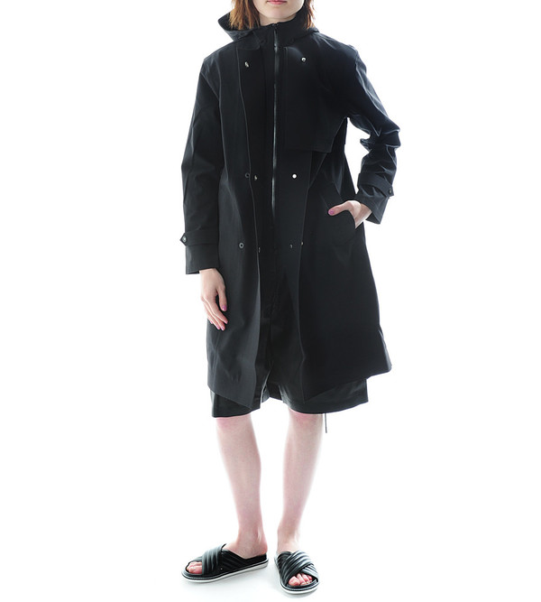 T By Alexander Wang Bonded Nylon Hooded Rain Coat T By Alexander Wang Bonded Nylon Hooded Rain Coat