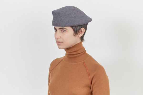 Clyde Sazy Hat in Charcoal Gray Wool Clyde Sazy Hat in Charcoal Gray Wool