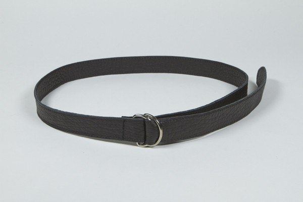 Clyde D Ring Belt in Black Calf Leather Clyde D Ring Belt in Black Calf Leather