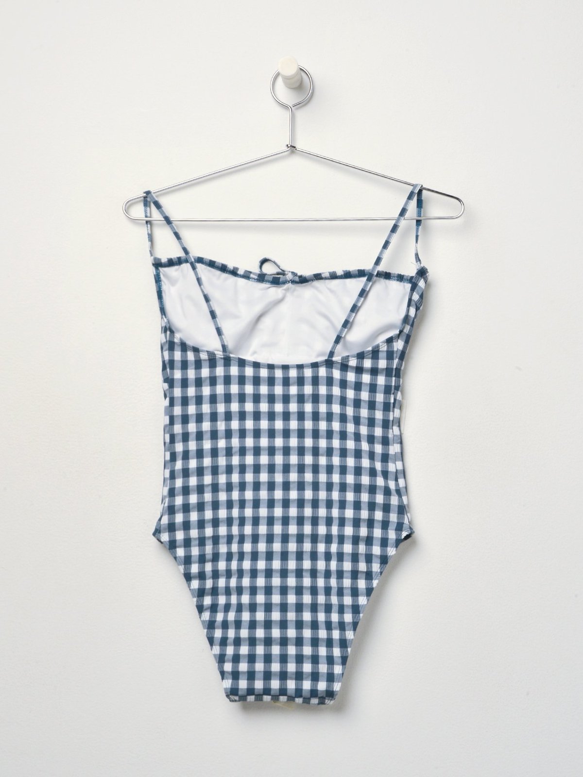 Faithfull The Brand Manon One Piece Gingham Print Blue Garmentory