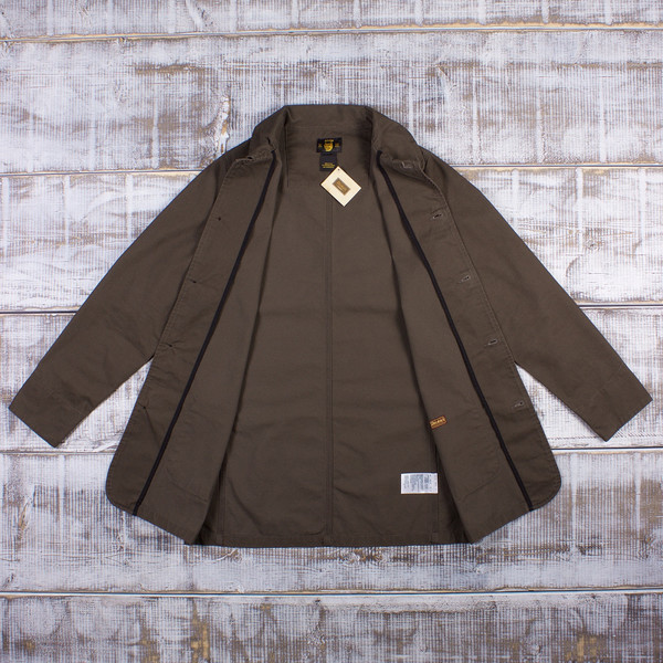 NAQP Longhorn Chore Coat - 9oz Sanded Canvas - Dark Olive NAQP Longhorn Chore Coat - 9oz Sanded Canvas - Dark Olive