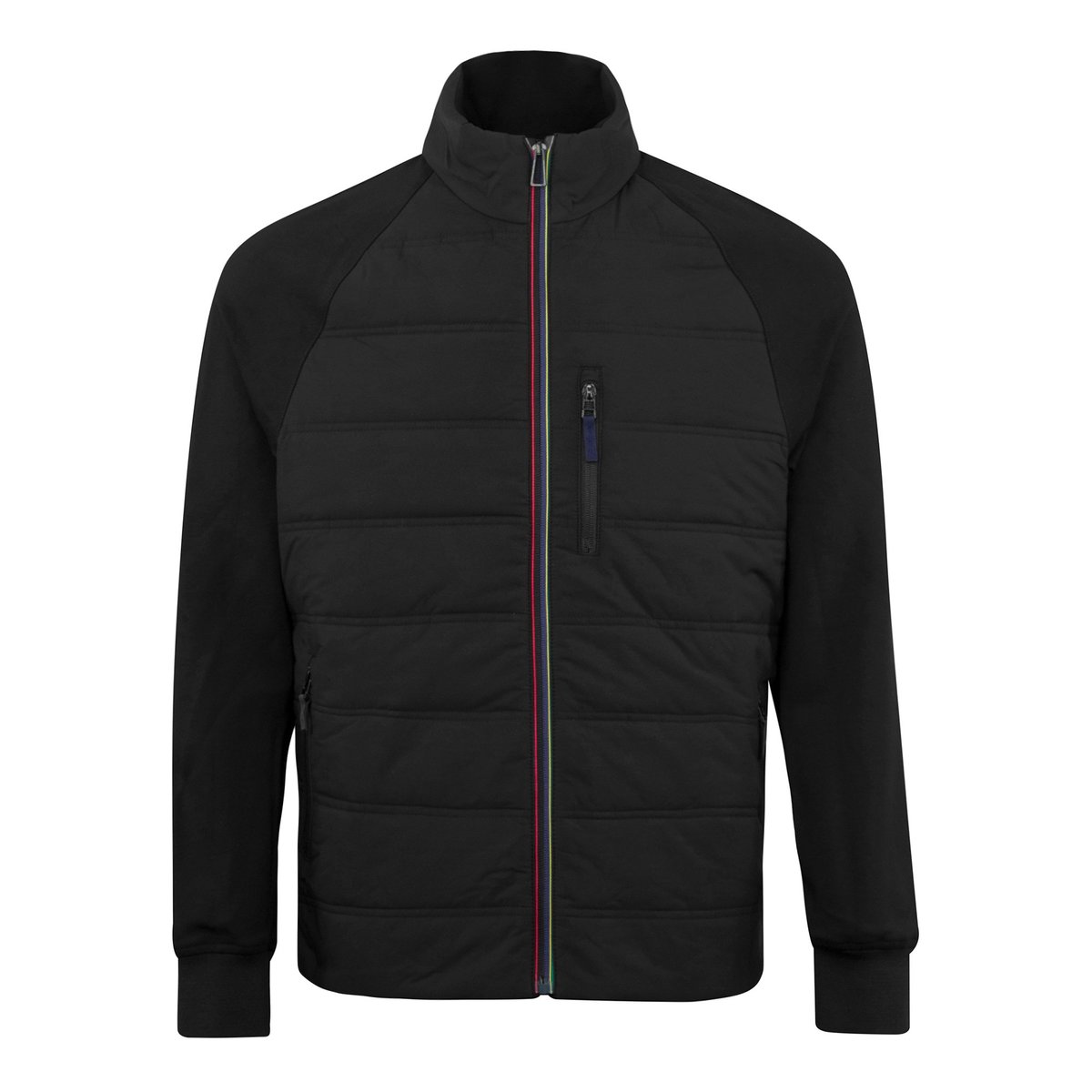 Padded Funnel Neck Jacket - Black 