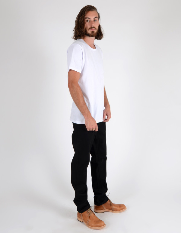 Men's Nudie Steady Eddie Organic Dry Black Men's Nudie Steady Eddie Organic Dry Black