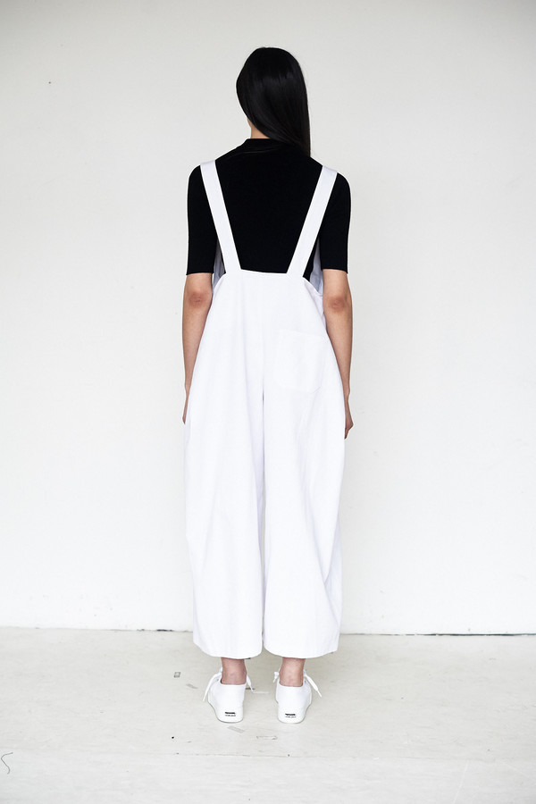 Collina Strada Twill Humpback Overalls - White Collina Strada Twill Humpback Overalls - White