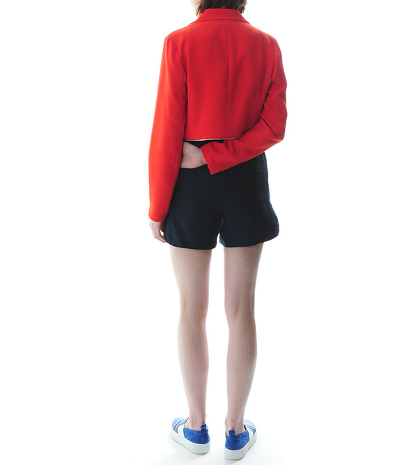 T By Alexander Wang - Poly Drape Suiting Zip Waist Blazer T By Alexander Wang - Poly Drape Suiting Zip Waist Blazer