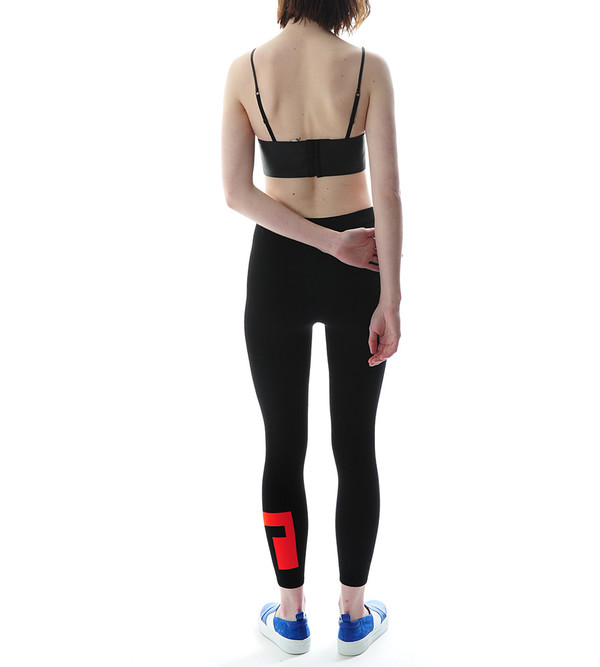 T By Alexander Wang Matte Viscose Nylon Knit Logo Legging T By Alexander Wang Matte Viscose Nylon Knit Logo Legging
