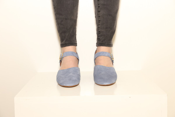 Intentionally Blank CRYSTAL Suede Denim Blue Intentionally Blank CRYSTAL Suede Denim Blue