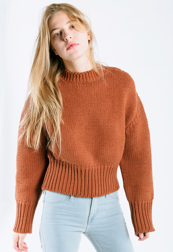 ROCKET X LUNCH Chunky Knit in Brown ROCKET X LUNCH Chunky Knit in Brown