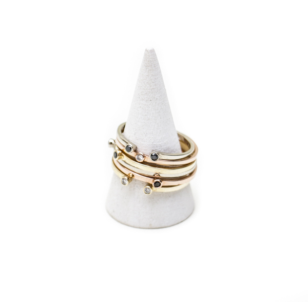 Gabriela Artigas Double White Diamond Ring in White Gold Gabriela Artigas Double White Diamond Ring in White Gold