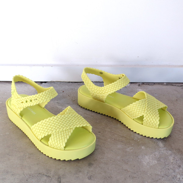 Melissa Hotness + Salinas Sandals in Lime Yellow Melissa Hotness + Salinas Sandals in Lime Yellow