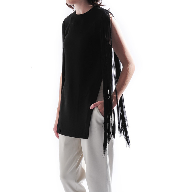 NOMIA Split Seam Tunic with Fringe NOMIA Split Seam Tunic with Fringe