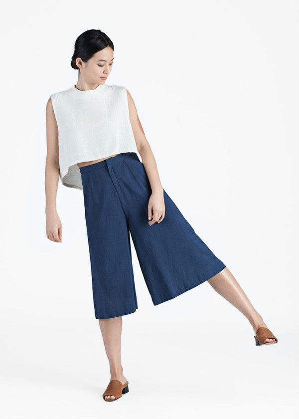 Kaarem Seaweed Wide Leg Culotte Kaarem Seaweed Wide Leg Culotte
