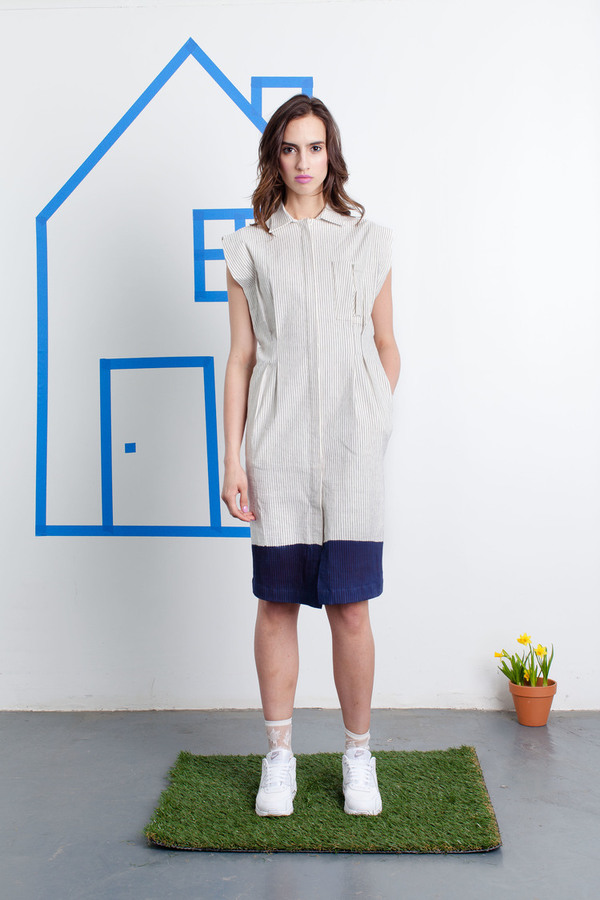 Tia Cibani Inked Button Down Shirt Dress Tia Cibani Inked Button Down Shirt Dress